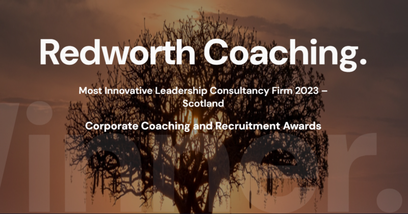 REDWORTH ASSOCIATES WIN PRESTEGIOUS CORPORATE COACHING AWARD